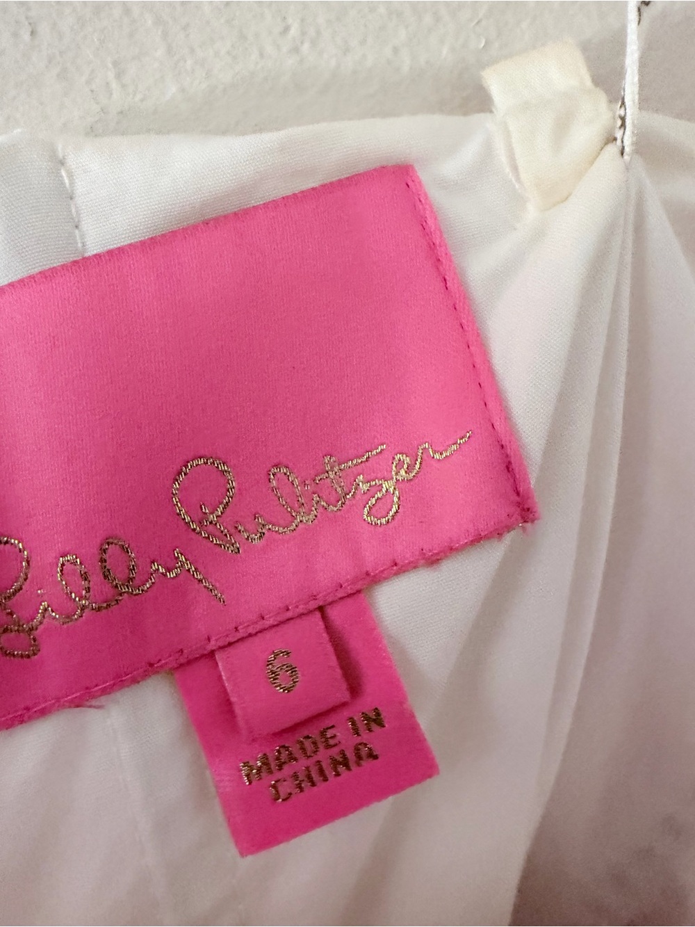 Lilly Pulitzer Sienna corset Strapless Dress 6 Resort White Caliente Pink Lace - Picture 4 of 7
